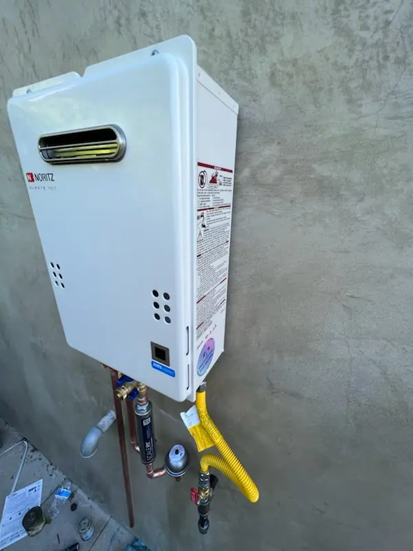 Tankless water heater installation for Arden homes